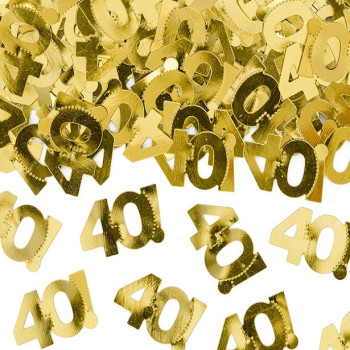 Geburtstags-Confetti 40 Jahre Gold – Partytischdekoration Erwachsene | BelleFete.ch