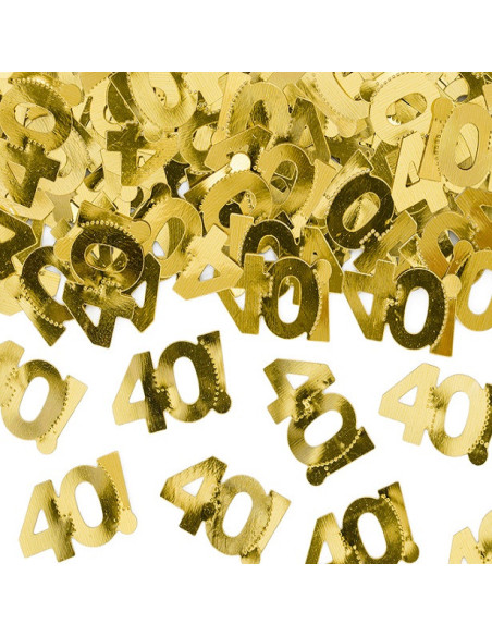 Geburtstags-Confetti 40 Jahre Gold – Partytischdekoration Erwachsene | BelleFete.ch