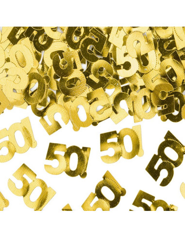 50 Jahre goldene Geburtstags-Kornaden – elegante Tischdekoration