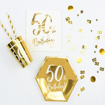 50 Jahre goldene Geburtstags-Kornaden – elegante Tischdekoration 2