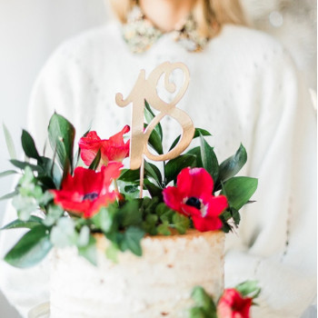Cake Topper “18 anni” in Oro – decorazione torta compleanno | BelleFete.ch 2
