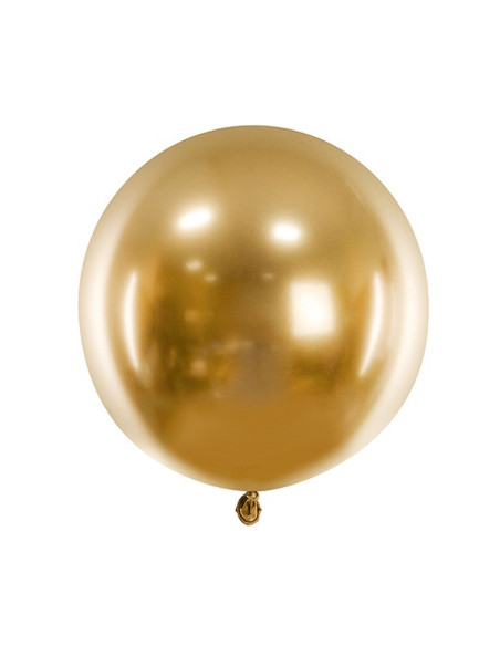 Runder Ballon Gold Satin 60 cm – Geburtstagsdekoration | BelleFete.ch