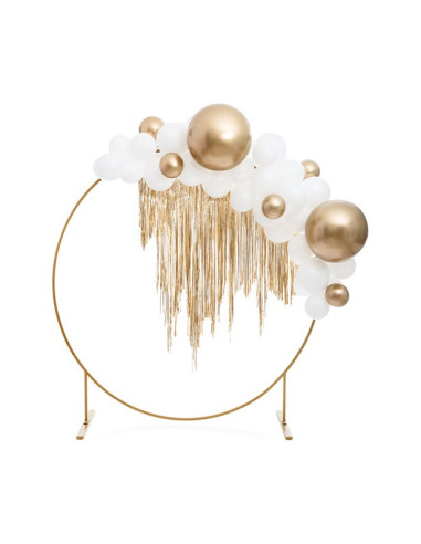 Runder, goldfarbener Satinballon, 60 cm | Partydekoration | BelleFete.ch