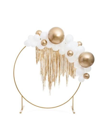 Runder, goldfarbener Satinballon, 60 cm | Partydekoration | BelleFete.ch