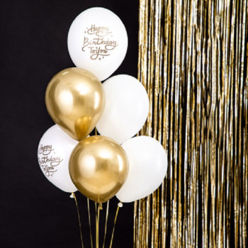 Bouquet di palloncini Happy Birthday To You in bianco e oro - Bouquet da festa di compleanno - Bellefete.ch 2