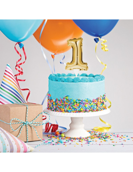 Palloncino Cake Topper numero "1" Oro - Decorazione Torta Compleanno - Bellefete.ch Palloncino Cake Topper numero "1" Oro - Decorazione Torta Compleanno - Bellefete.ch