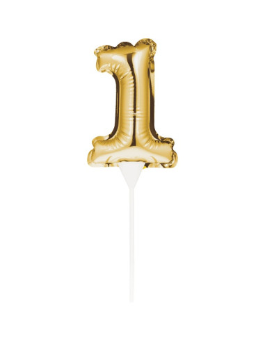 Decorazione per torta con mini palloncini numero 1