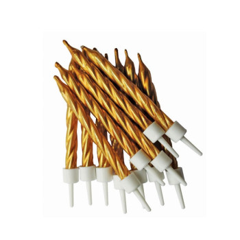 Bougies d'anniversaire spirales Or - Accessoire de fête et anniversaire - Bellefete.ch