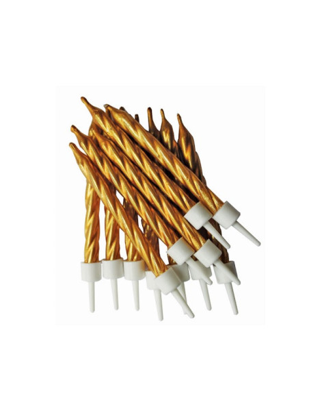 Spirale Geburtstagskerzen Gold - Accessoire für Partys und Geburtstage - Bellefete.ch