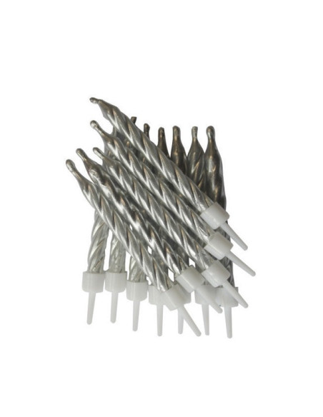 Candele di compleanno a spirale argentate - Accessori per feste e compleanni - Bellefete.ch