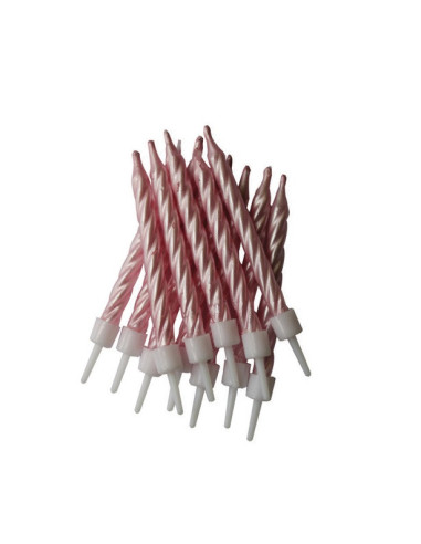 Candele di compleanno a spirale Rosa Chiaro - Accessorio festa e compleanno - Svizzera