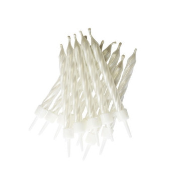 Candele di compleanno a spirale bianche - Accessori per feste e compleanni - Bellefete.ch