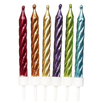 Bougies d'anniversaire spirales Rainbow - Accessoire de fête et anniversaire - Bellefete.ch 2