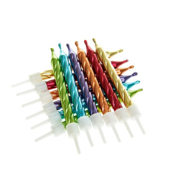 Regenbogen-Spiral-Geburtstagskerzen - Zubehör für Partys und Geburtstage - Bellefete.ch