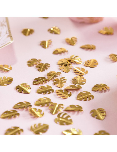CONFETTIS FEUILLES EN OR