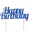 cake topper bleu happy birthday