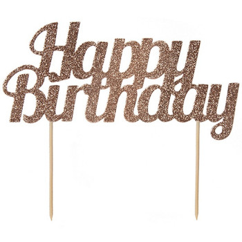 Decorazione di torte Rose Gold Happy Birthday - Cake topper compleanno - Svizzera