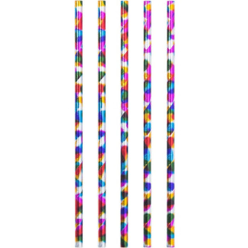 Pailles de fête en papier Rainbow - Accessoire vaisselle fête et célébration - Bellefete.ch