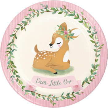 Große Teller "Deer Little One" - Partydekoration Bambi - Bellefete.ch - Schweiz