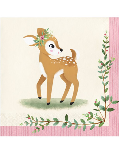 Serviettes "Deer Little One" - Déco de fête Bambi - Bellefete.ch - Suisse