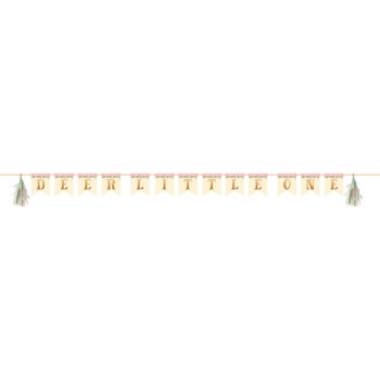 Guirlande de fête avec pompons "Deer Little One" - Thème Cerf - Déco de fête - Suisse 2