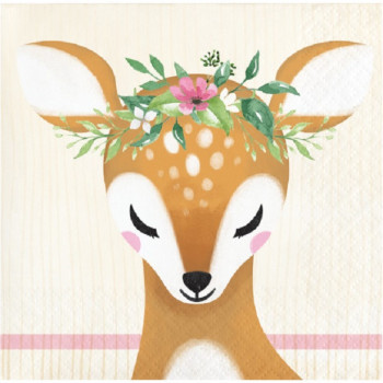 Trinkservietten "Deer Little One" - Hirschthema für Geburt und Geburtstag - Bellefete.ch