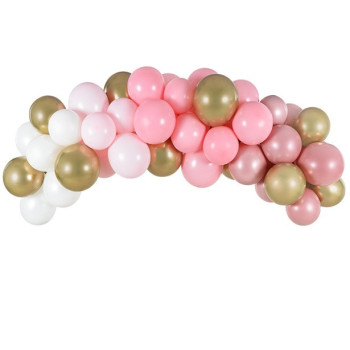 Arco di palloncini Rosa e Oro - Decorazione di festa - Bellefete.ch