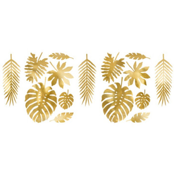 Tropische Blätter aus Goldpapier - Partydekoration - Bellefete.ch