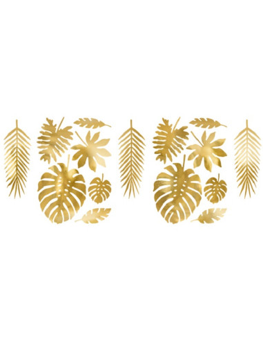 Tropische Blätter aus Goldpapier - Partydekoration - Bellefete.ch