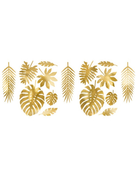 Tropische Blätter aus Goldpapier - Partydekoration - Bellefete.ch