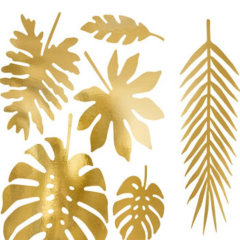 Feuilles tropicales en papier Or - Déco de fête - Bellefete.ch 2