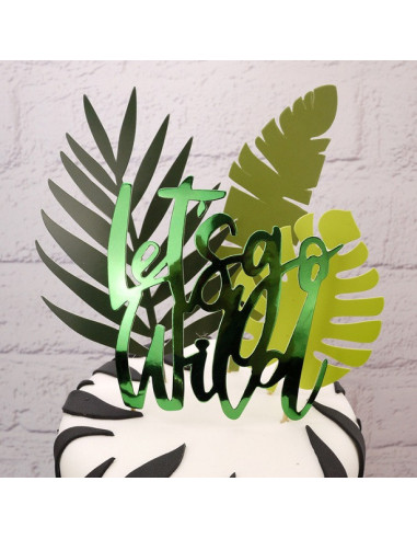 decoration a gateau tropical et jungle