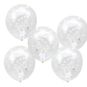 Palloncini da festa con coriandoli bianchi - Articoli per feste - Bellefete.ch 2
