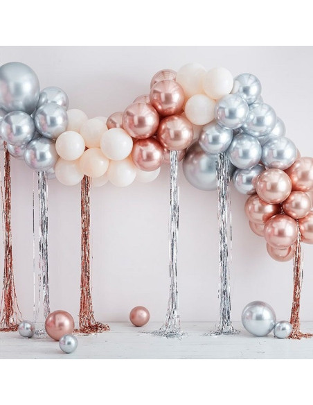 Arco di palloncini cromati con tende - Decorazione per feste - Palloni per feste cromati - Bellefete.ch