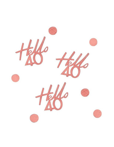 Party Corindoli Rose Gold „Hello 40“ – Geburtstagsdekoration für Erwachsene | BelleFete.ch