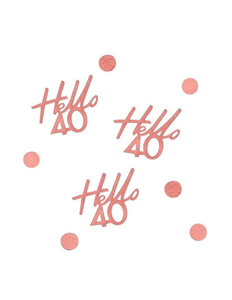 Party Corindoli Rose Gold „Hello 40“ – Geburtstagsdekoration für Erwachsene | BelleFete.ch