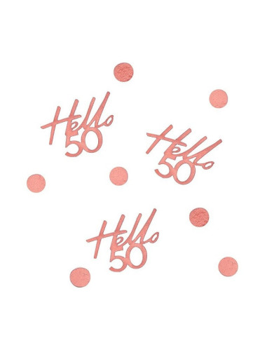 CONFETTIS ROSE GOLD 50 ANS ANNIVERSAIRE EN SUISSE