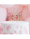 cake topper 30 anni oro rosa