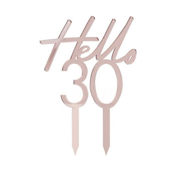 cake topper 30 anni oro rosa 2