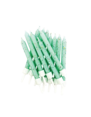 Bougies d'anniversaire à paillettes Vert Menthe - Accessoire Déco Table et Gâteau - Bellefete.ch