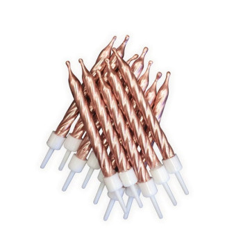 Bougies d'anniversaire spirales Rose Gold - Accessoire de fête et anniversaire - Bellefete.ch