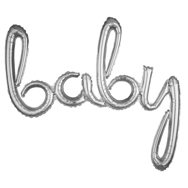 Ballons argentés baby bébé