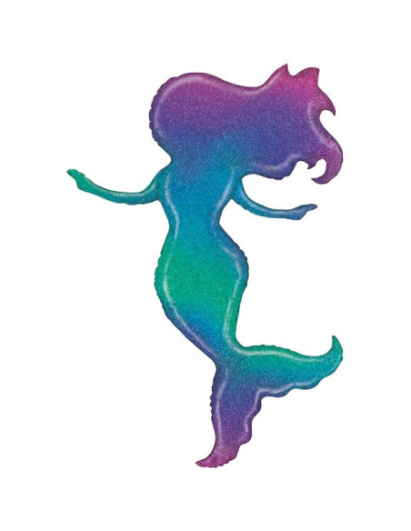 Grand ballon de fête en aluminium Sirène Pailleté - Déco d'anniversaire Sirène Mermaid - Bellefete.ch