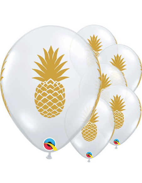 Palloncini in lattice Ananas Dorato - Decorazione Festa Tropicale e Compleanno - Bellefete.ch