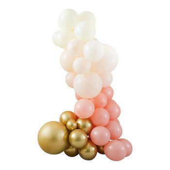 Ballonbogen Pfirsich und Gold - Partydekoration - Bellefete.ch 2
