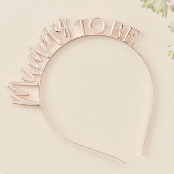 Serre-tête "Mummy to be" in oro rosa - Accessorio Baby Shower - Bellefete.ch