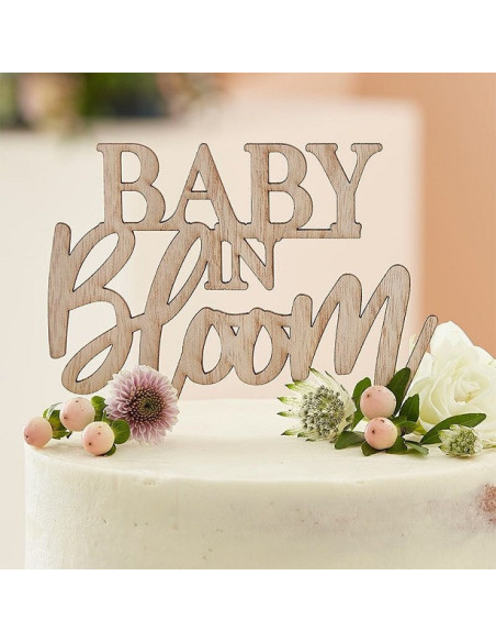 Décoration à gâteau "Baby in bloom" - Baby Shower - Déco pour gâteau - Bellefete.ch