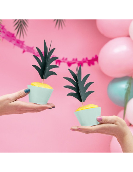 cake toppers feuilles ananas vert pas cher