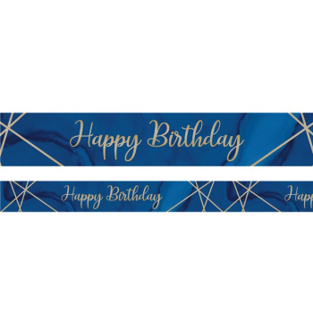 Banner di compleanno Blu Marino e Oro – decorazione elegante | BelleFete.ch