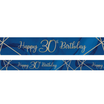 Geburtstagsbanner 30 Jahre Marineblau und Gold – Geburtstagsdekoration für Erwachsene | BelleFete.ch